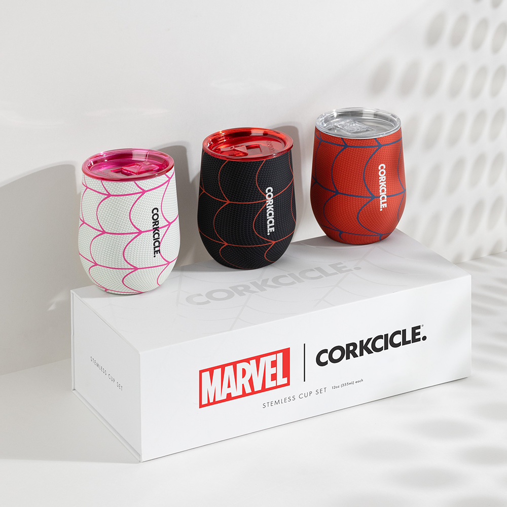 Spider-Man Stemless Set (3) - Bright Sip - Travel Go-To