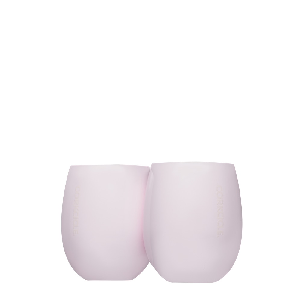 Sommelier Stemless Set (2) - Easy Cup - Patio Mug - 10oz / Gloss Pink