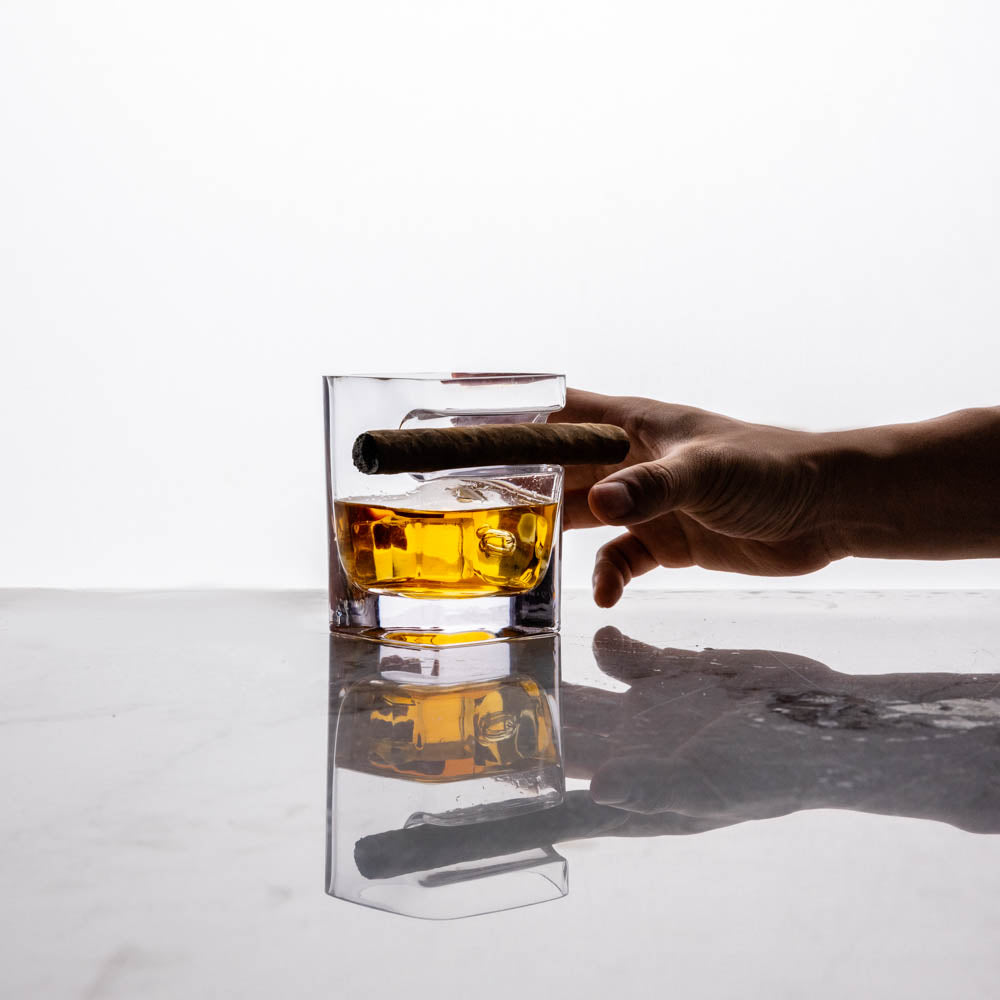 Whiskey Wedge + Cigar Glass Bundle - Clean Whiskey - Adventure Whiskey