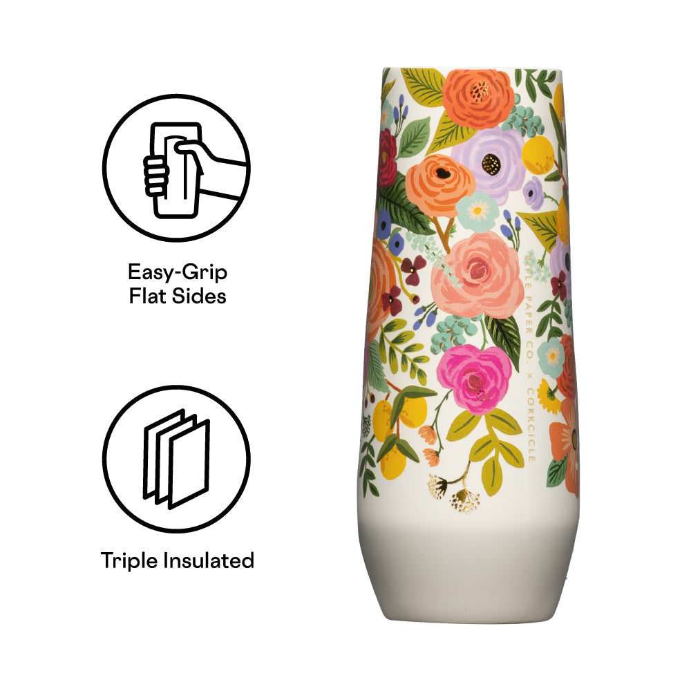 Rifle Paper Co. Stemless Flute - Smooth Tumbler - Relaxed Drinkware