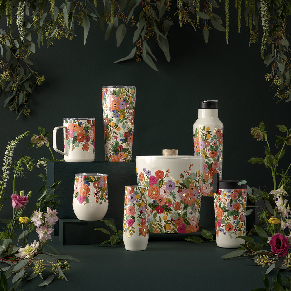 Rifle Paper Co. Stemless Flute - Smooth Tumbler - Relaxed Drinkware