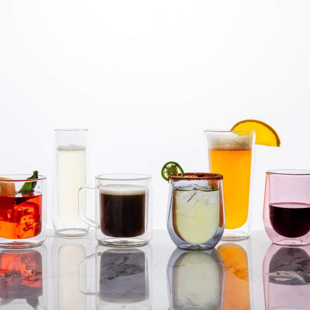 Stemless Flute Glass Set (2) - Smooth Choice - Patio Daily